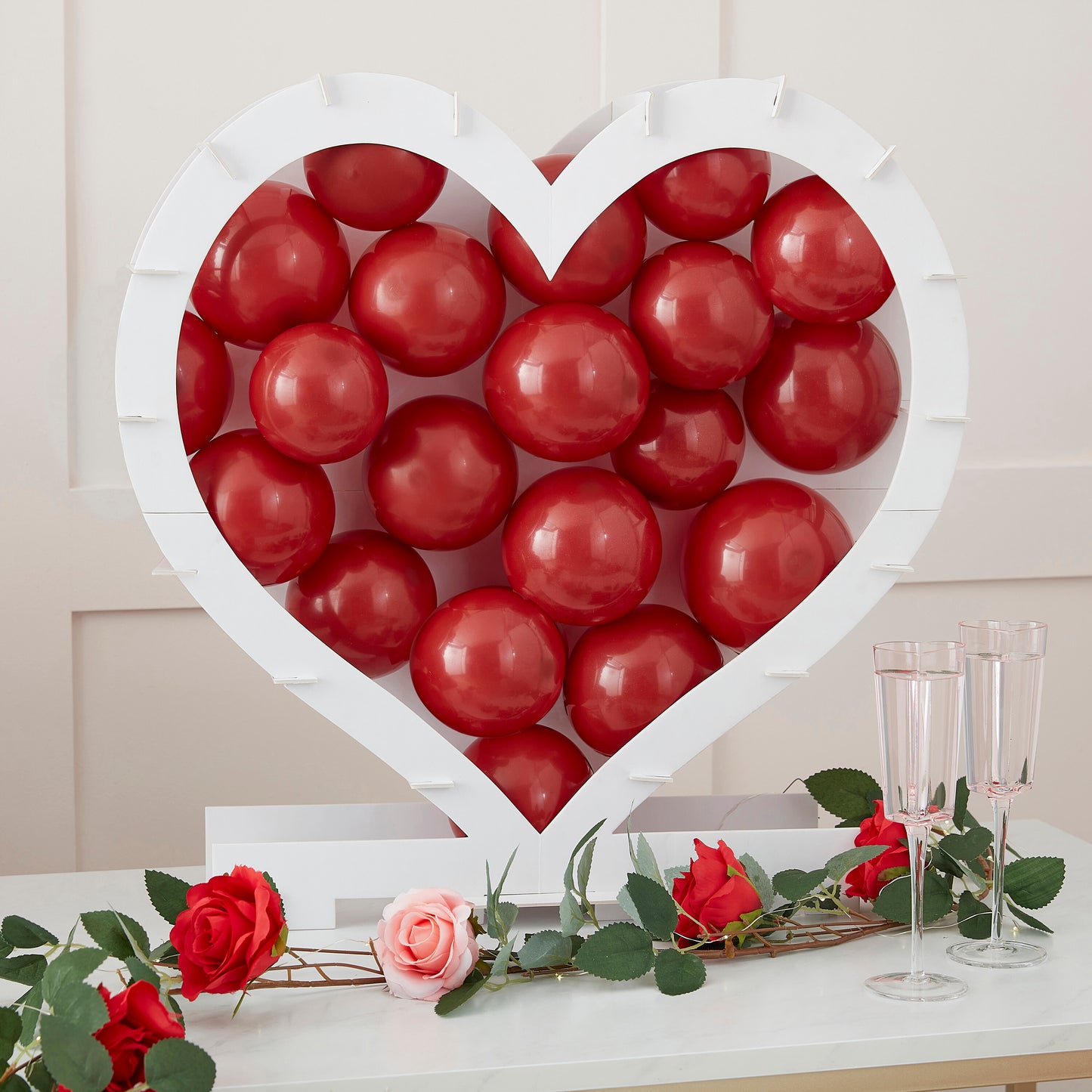 Heart Shaped Balloon Mosaic Stand