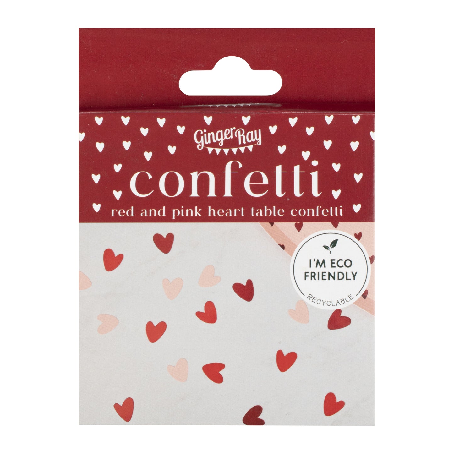 Pink and Red Heart Confetti