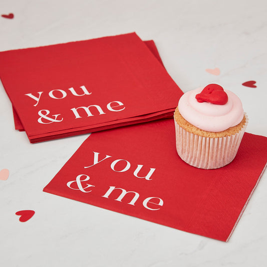 You & Me Valentines Napkins