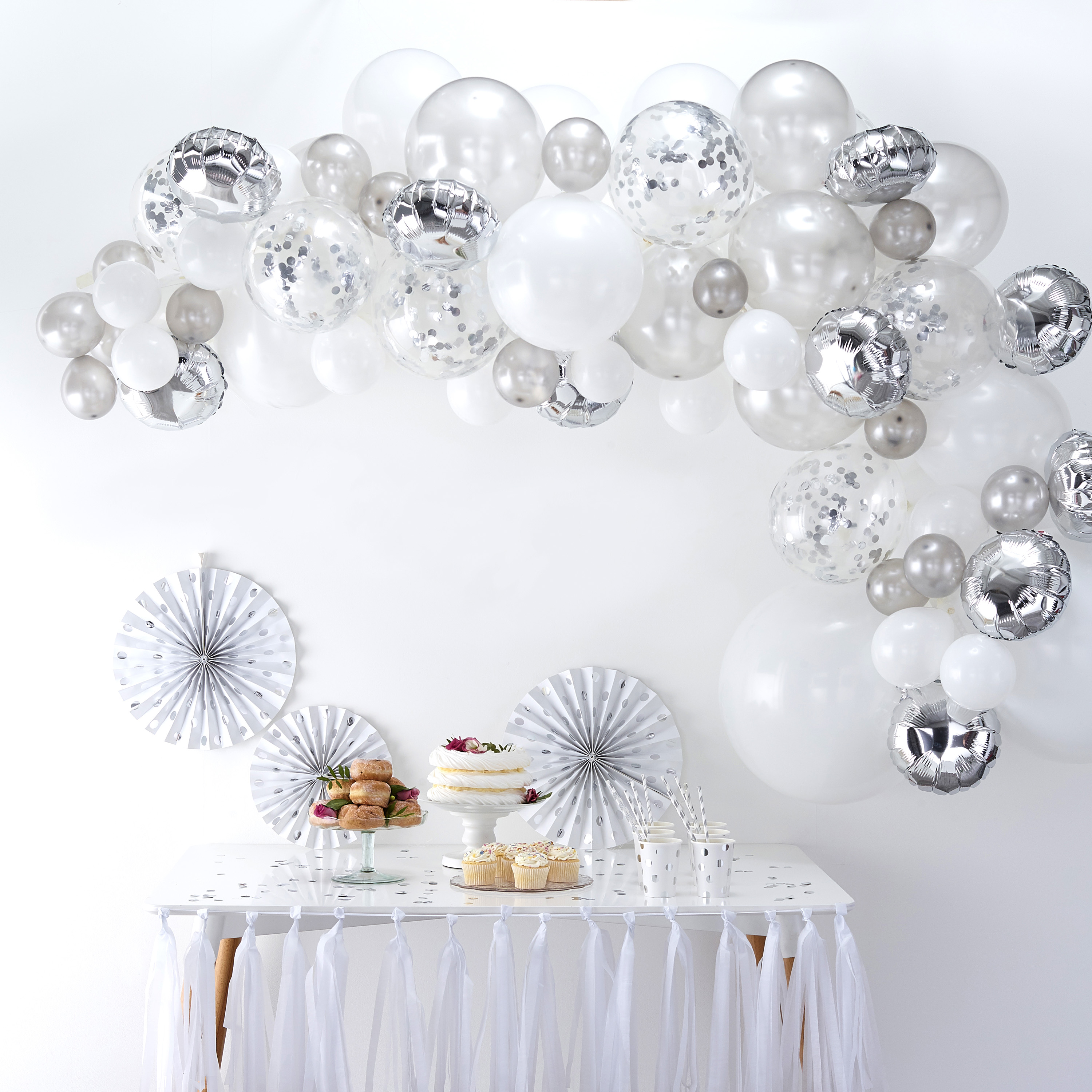 Silver Balloon Arch Kit for Parties & Weddings Ginger Ray Ginger Ray