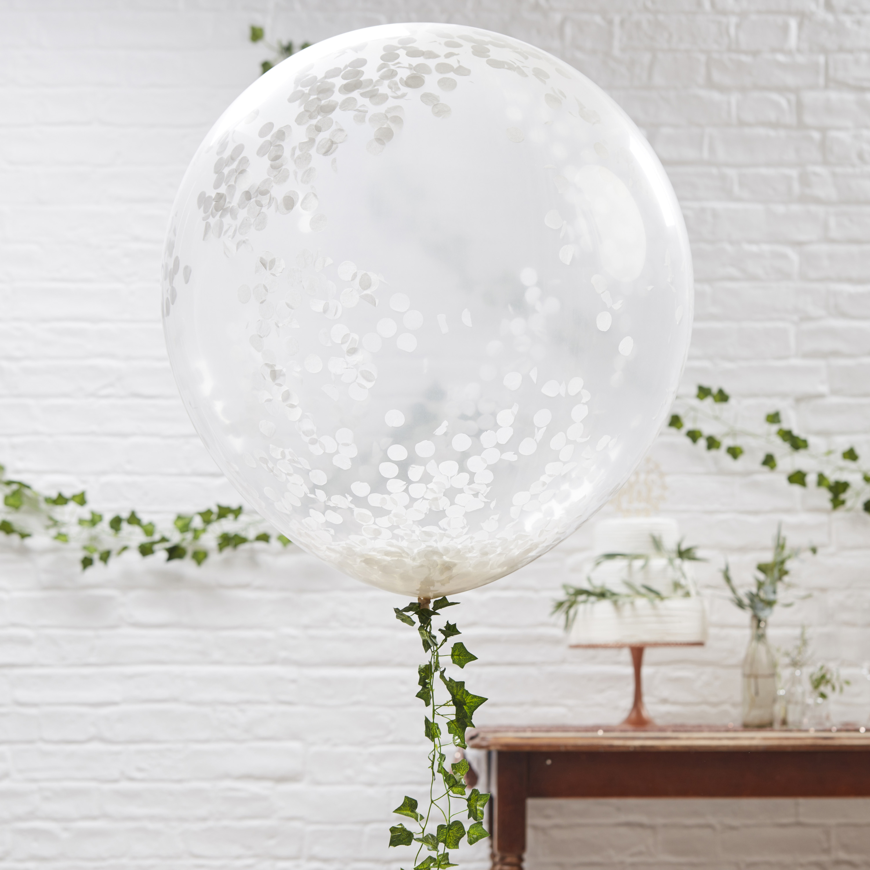 Giant White Confetti-Filled Party Balloons | Ginger Ray | Ginger Ray