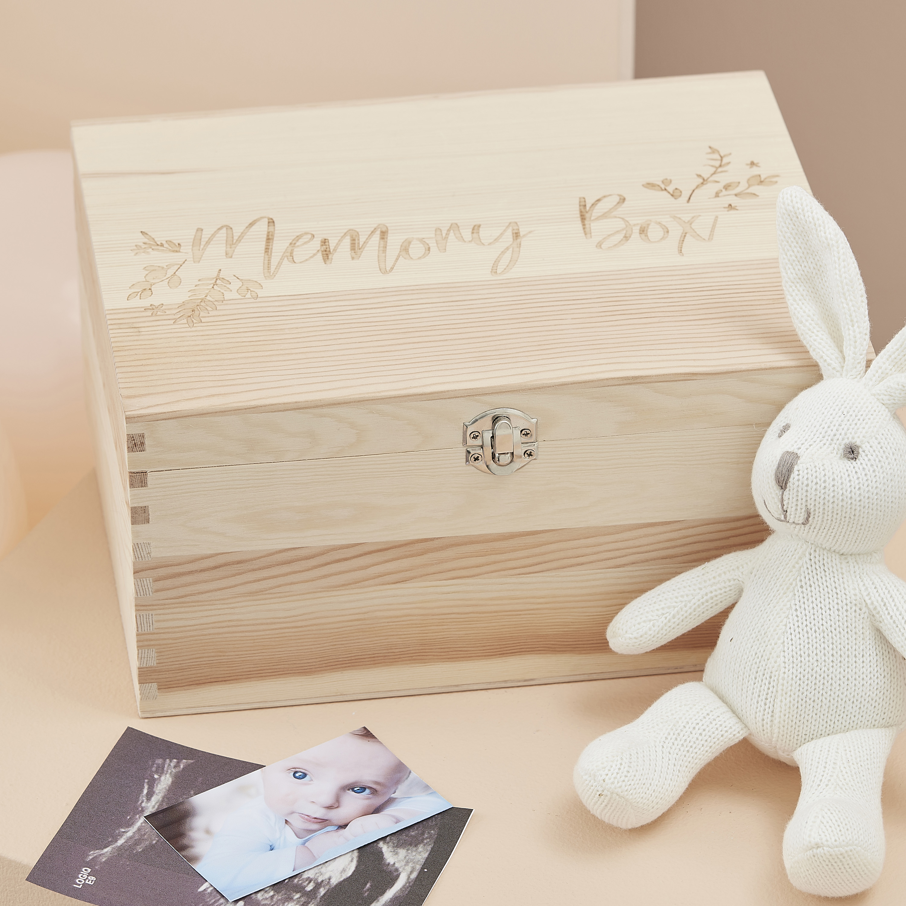 Ginger Ray Baby Shower Wooden Keepsake Memory Box