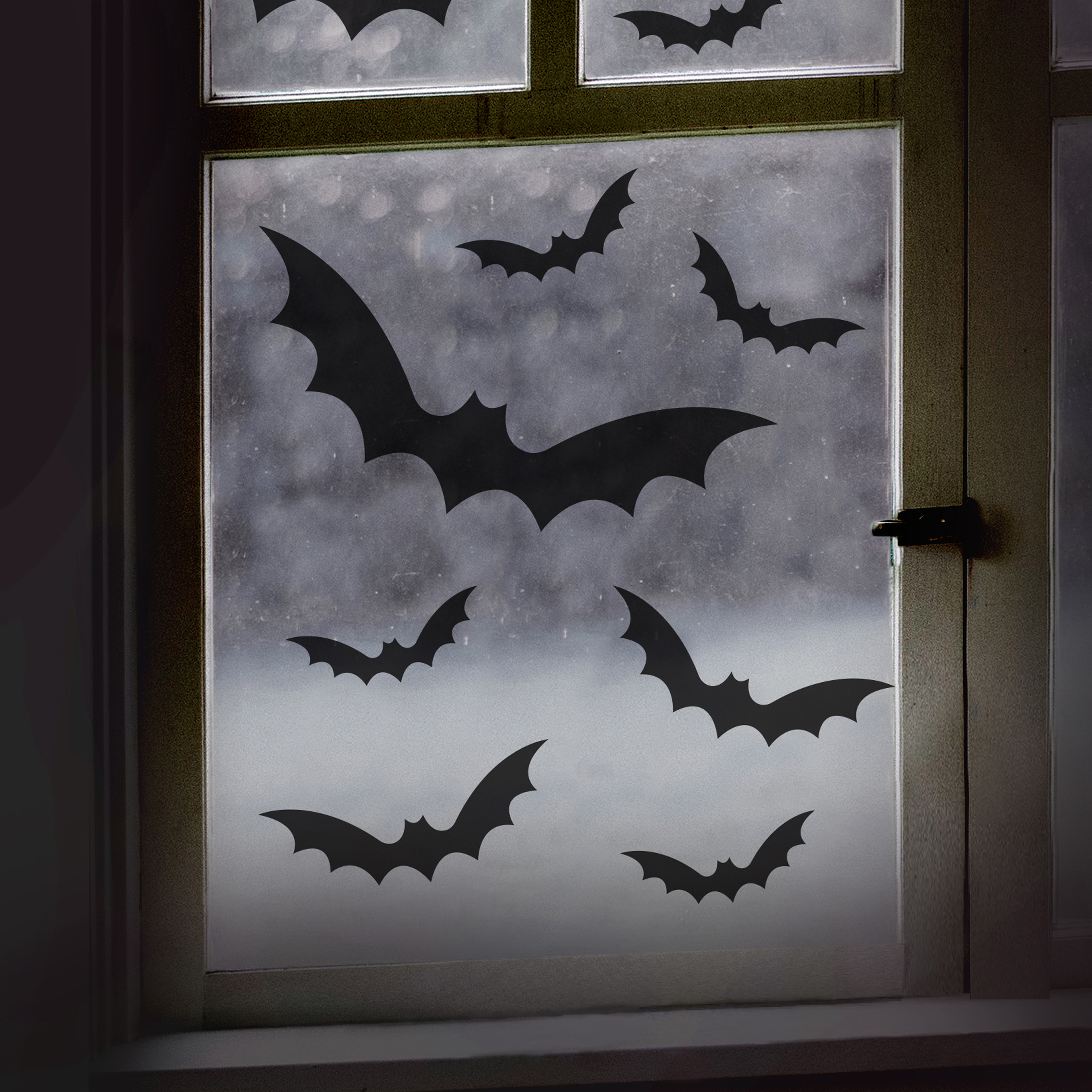 Black Bat Halloween Window Stickers Ginger Ray
