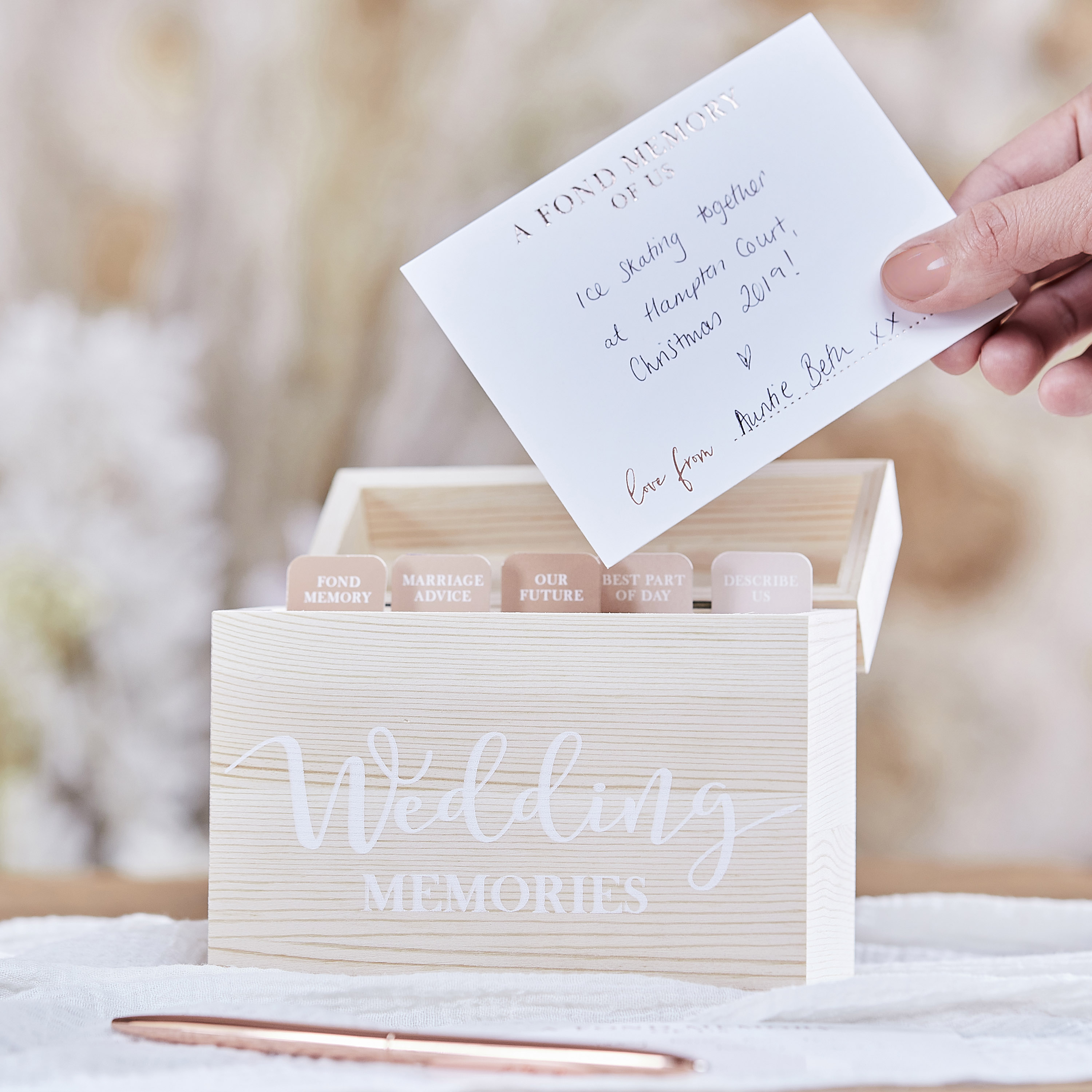 Wooden Wedding Memory Box Ginger Ray