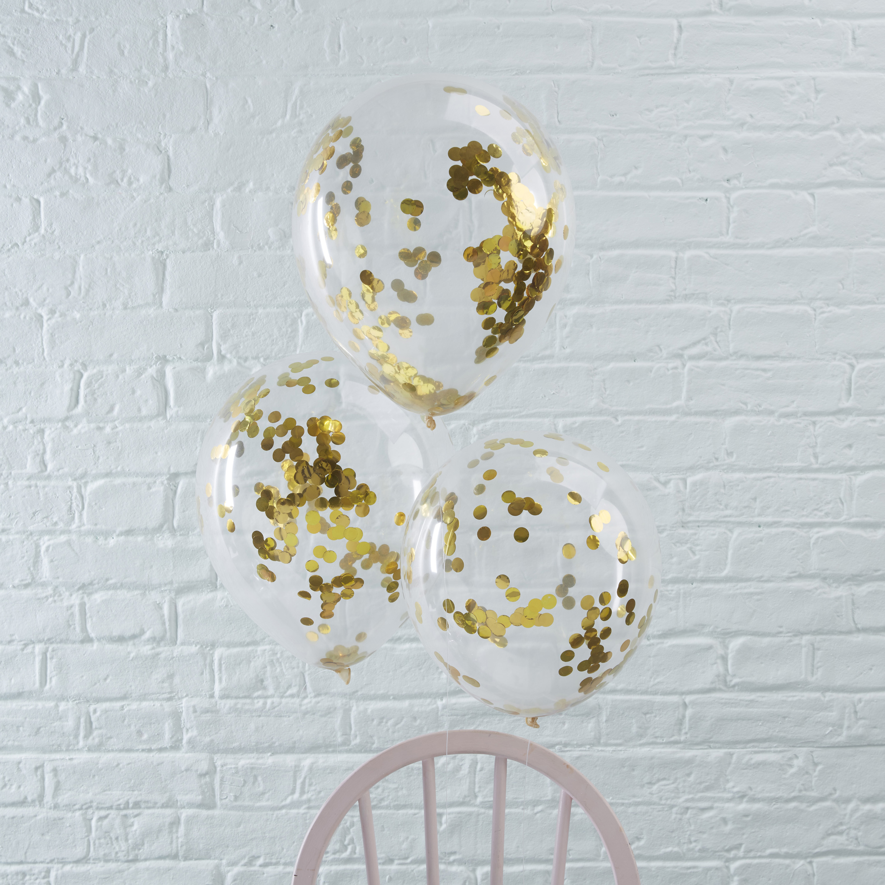 Gold ConfettiFilled Party Balloons Ginger Ray Ginger Ray