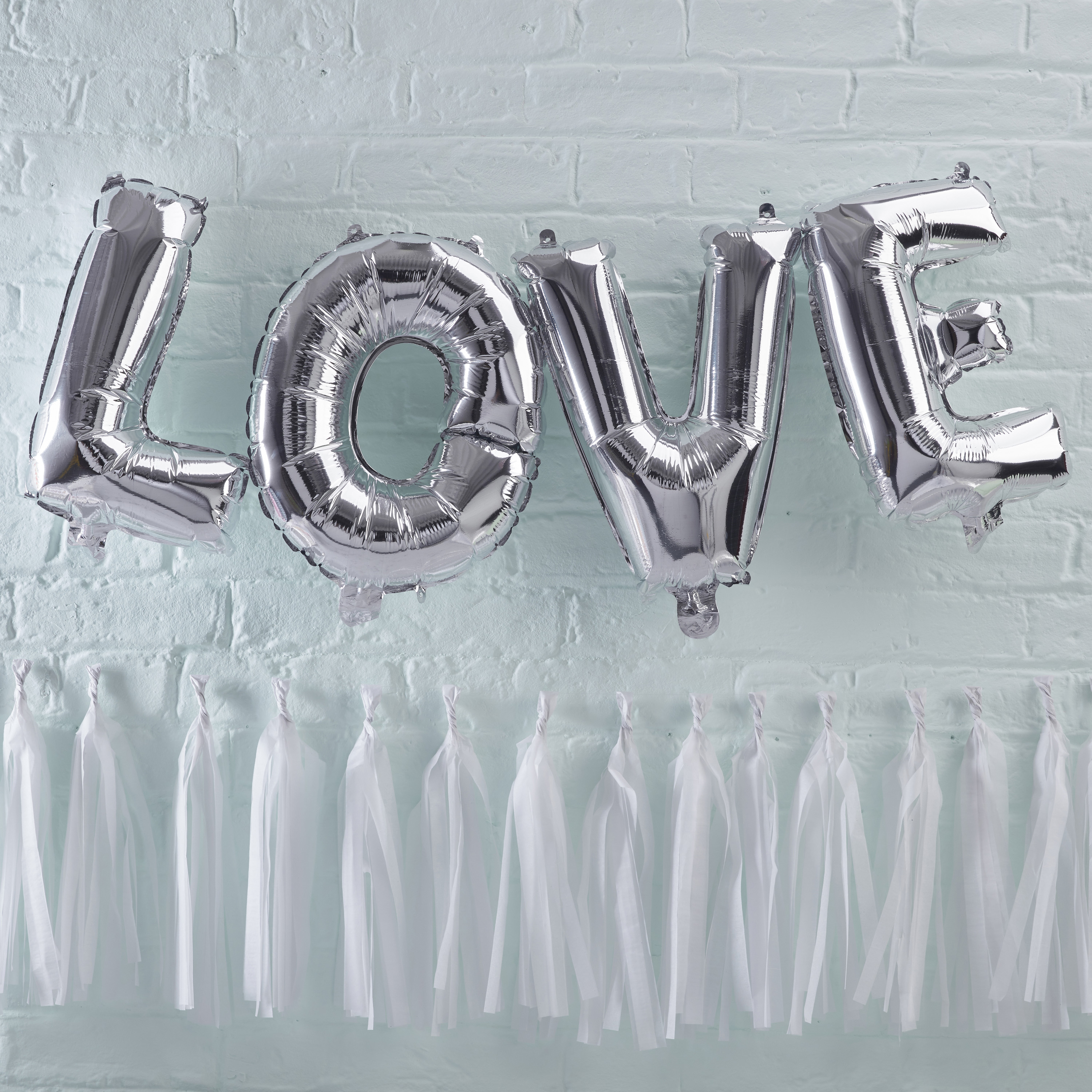 Silver Love Balloon Bunting Pick & Mix Ginger Ray