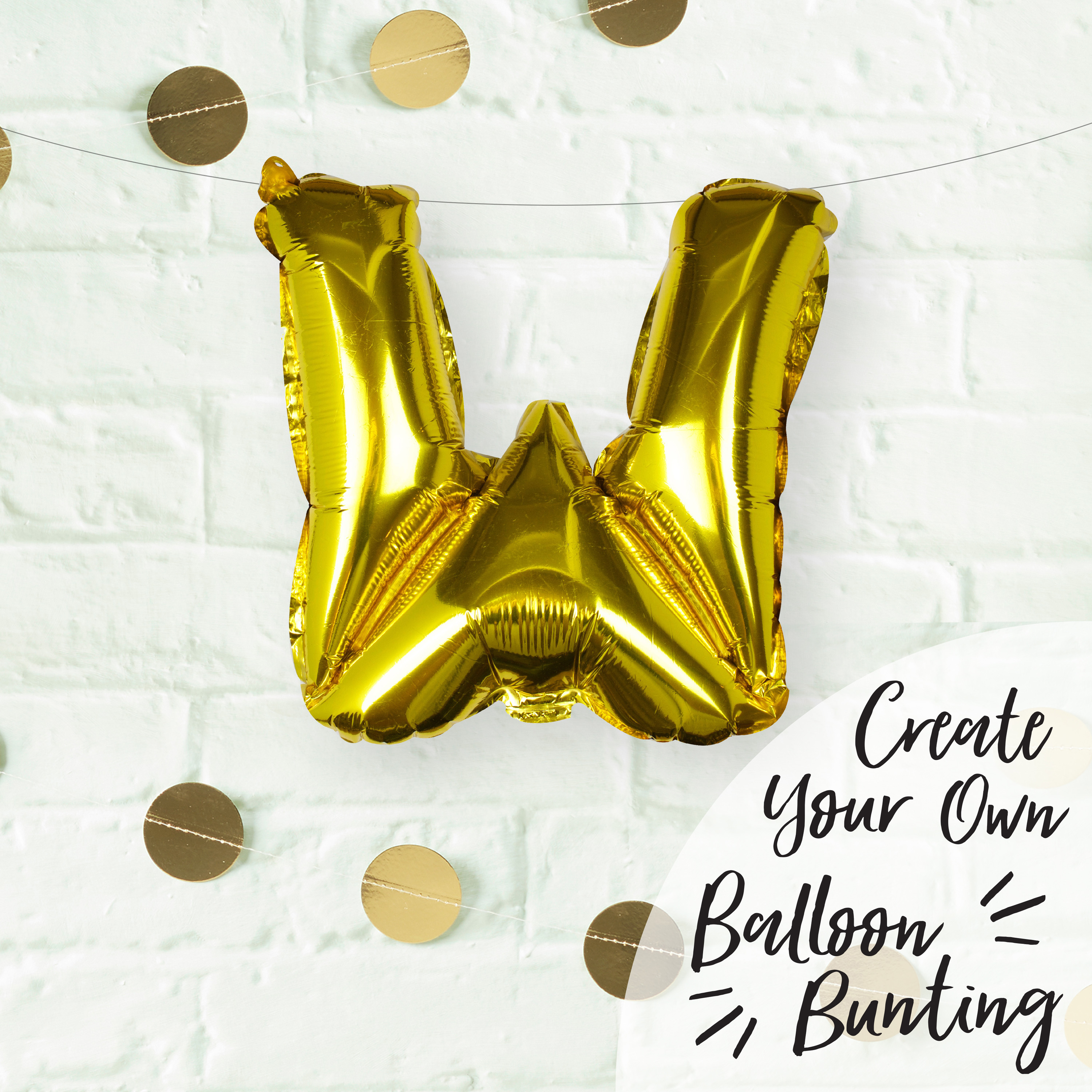Gold Foil Letter W Balloon | Ginger Ray