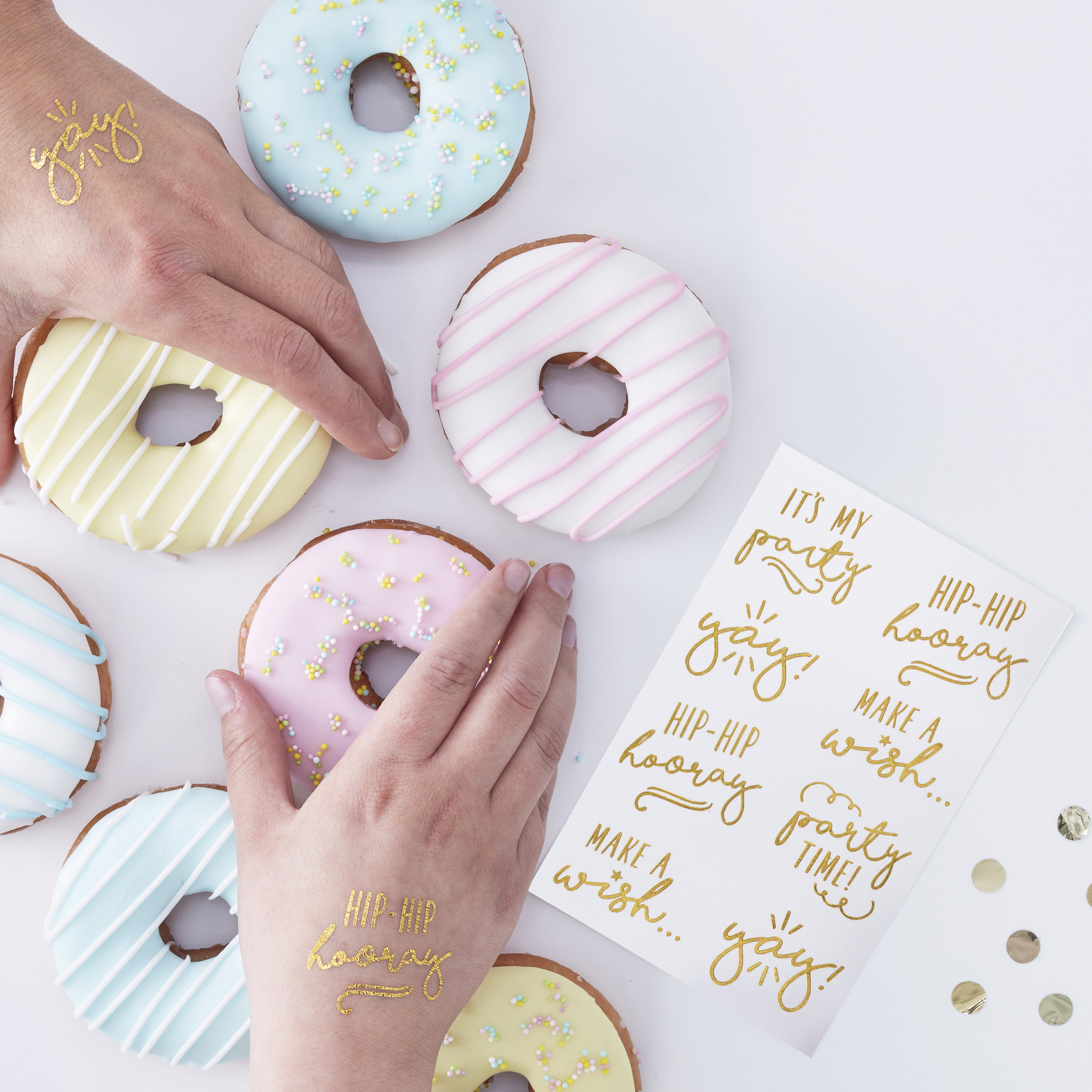 Gold Foiled Temporary Tattoos Pick and Mix Ginger Ray