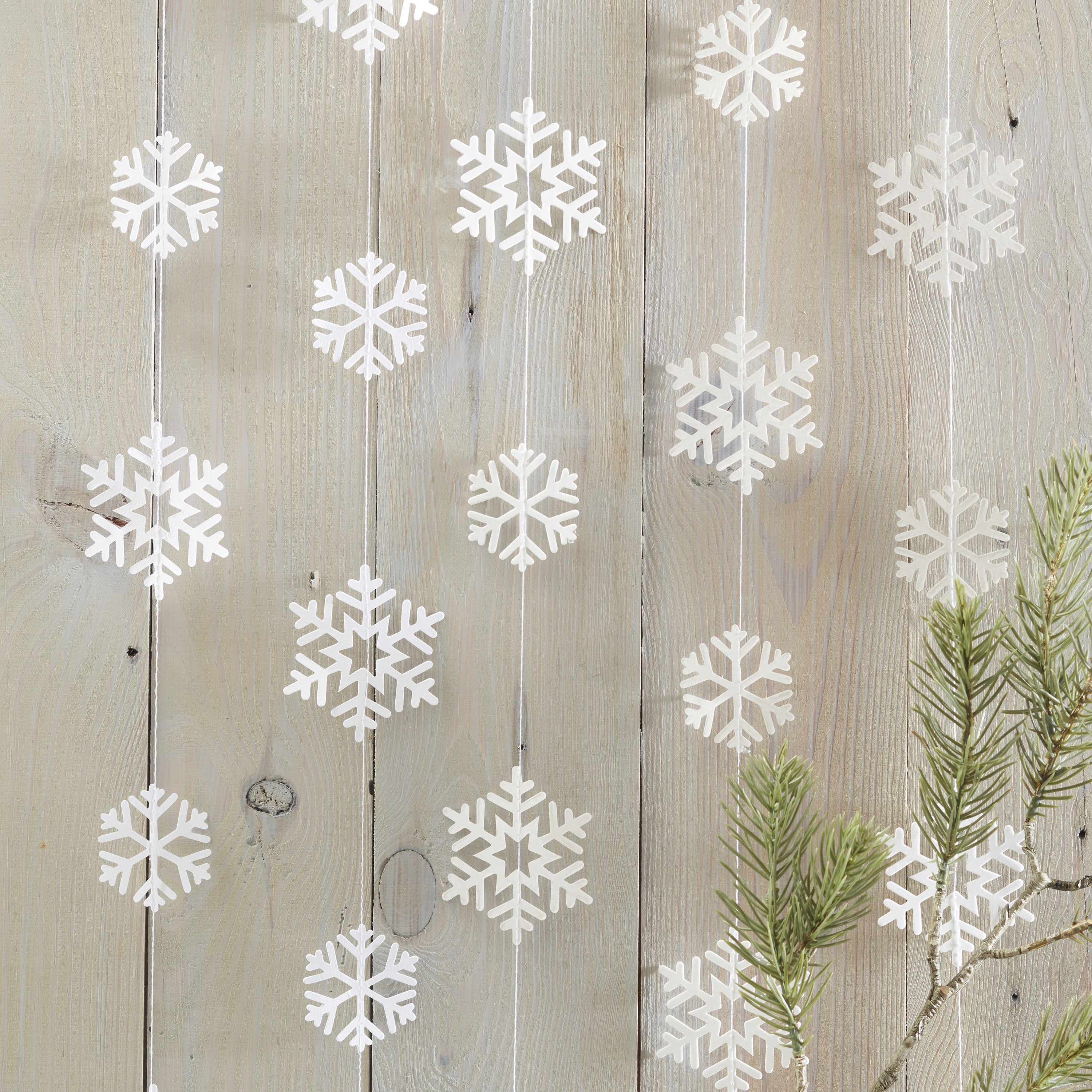 Ginger Ray Snowflake Garland Bunting Christmas Hanging Decoration 5metres