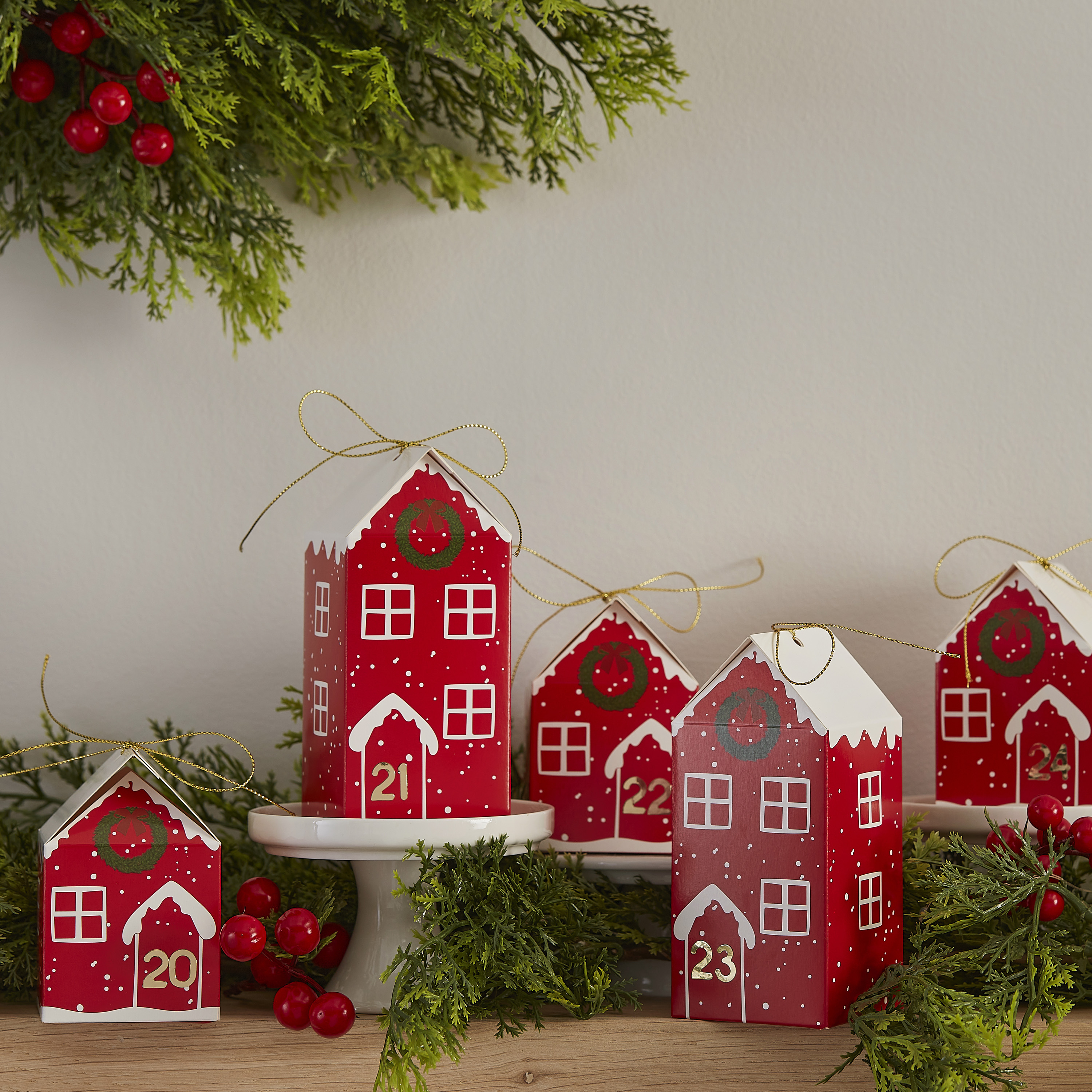 Fill Your Own Festive House Advent Calendar Boxes Ginger Ray