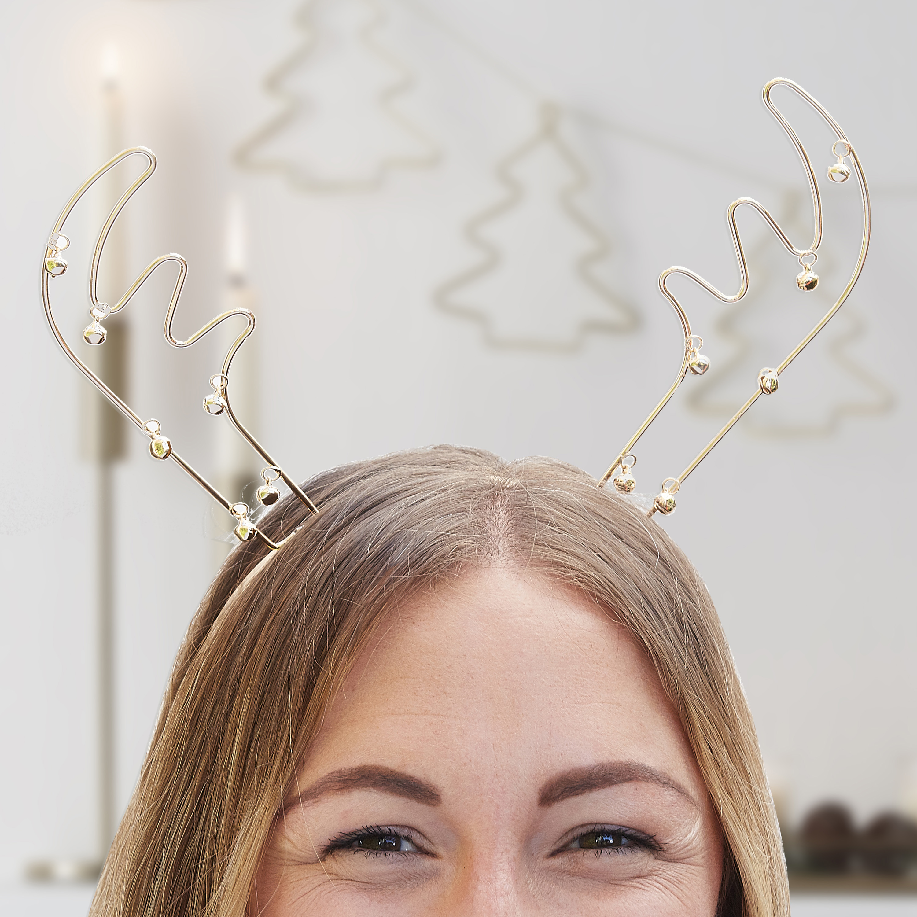 UltraByEasyPeasyStore 1 Antler Headband Christmas Antlers Headband Christmas Hats Novelty Deer Antler Head Band For Adults or Children Xmas Headbands Reindeer Ears 