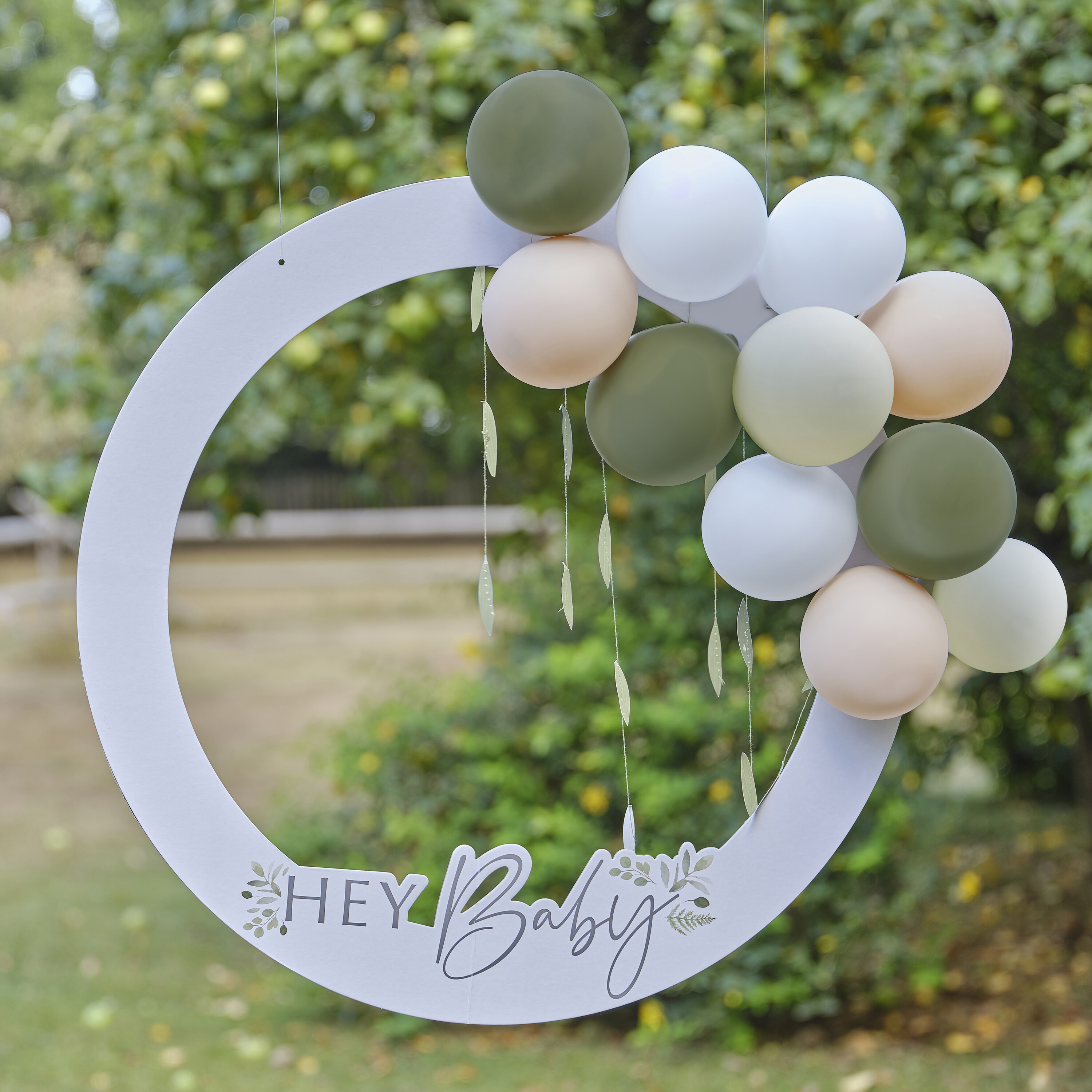 Hey Baby Botanical Baby Shower Photo Booth Frame Ginger Ray