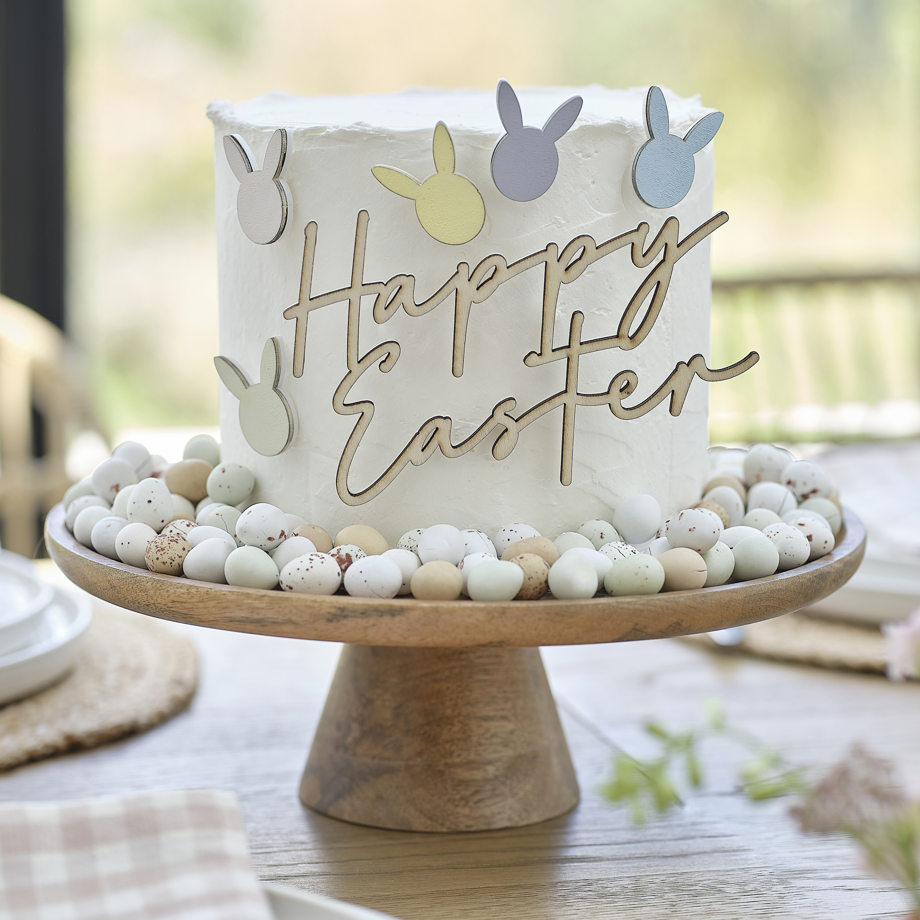 Wooden Easter Cake Decorations Ginger Ray