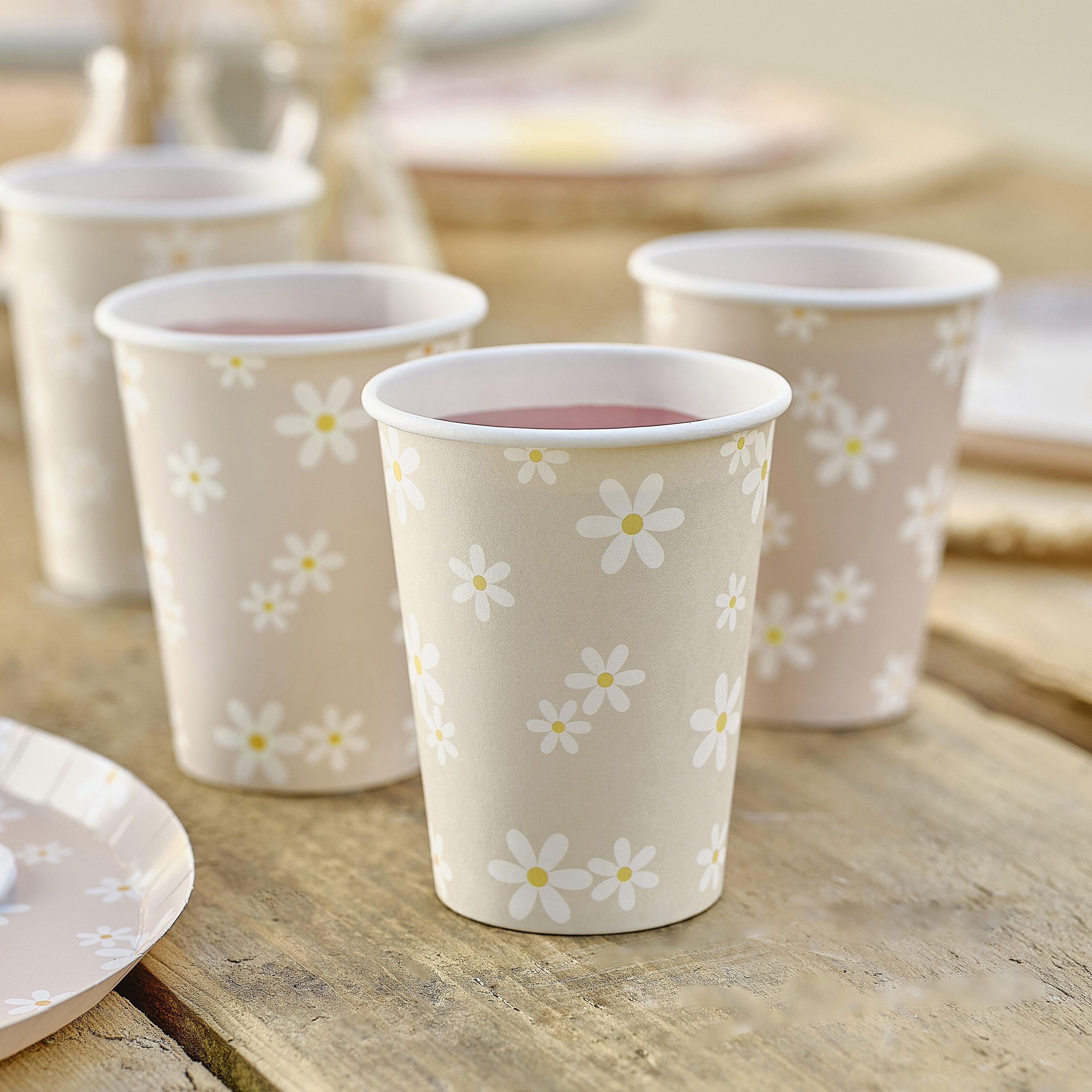 Daisy Floral Paper Cups Ginger Ray