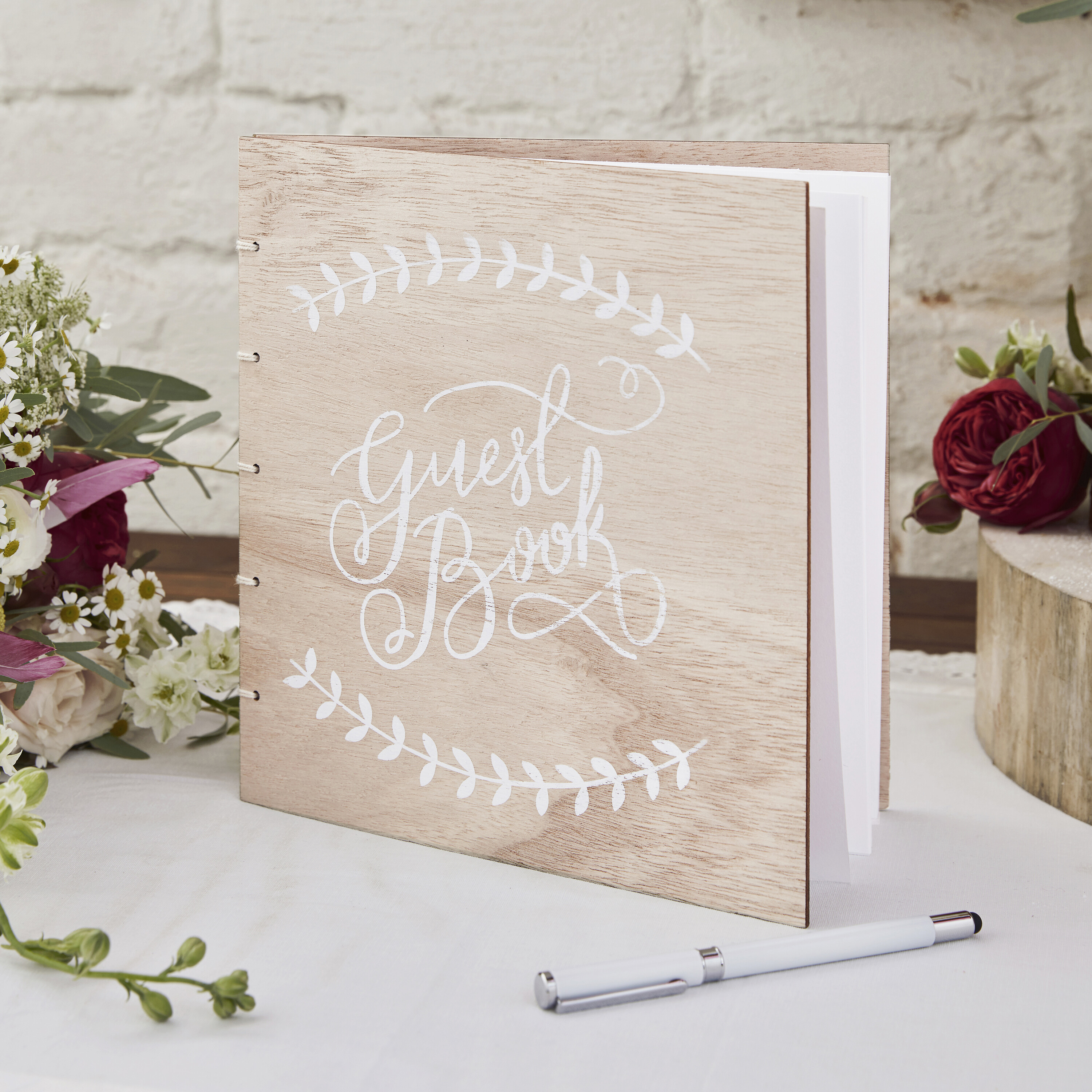 Autumn Wedding Wooden Guest Book Ginger Ray