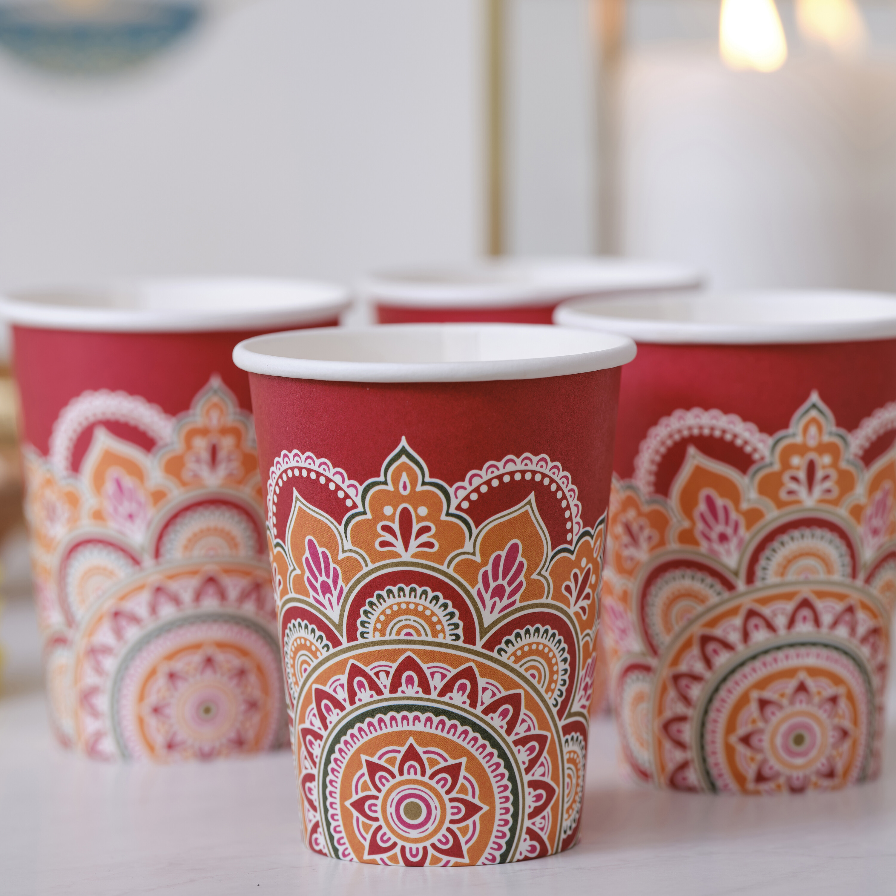 Multicoloured Paper Diwali Cups | Ginger Ray