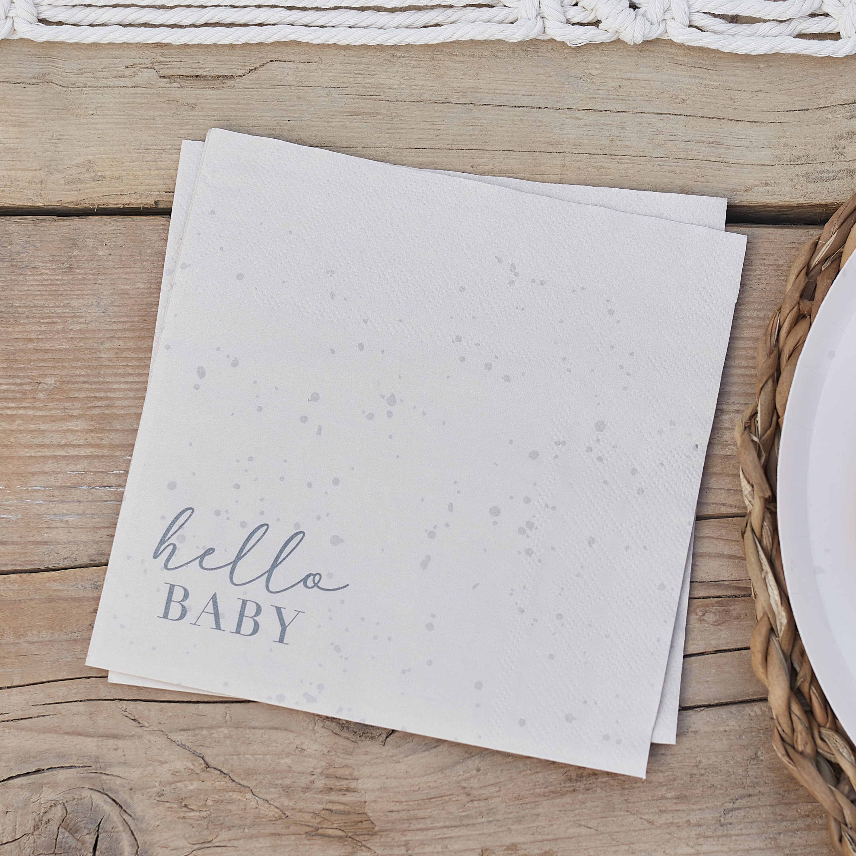 Hello Baby Neutral Baby Shower Napkins Ginger Ray