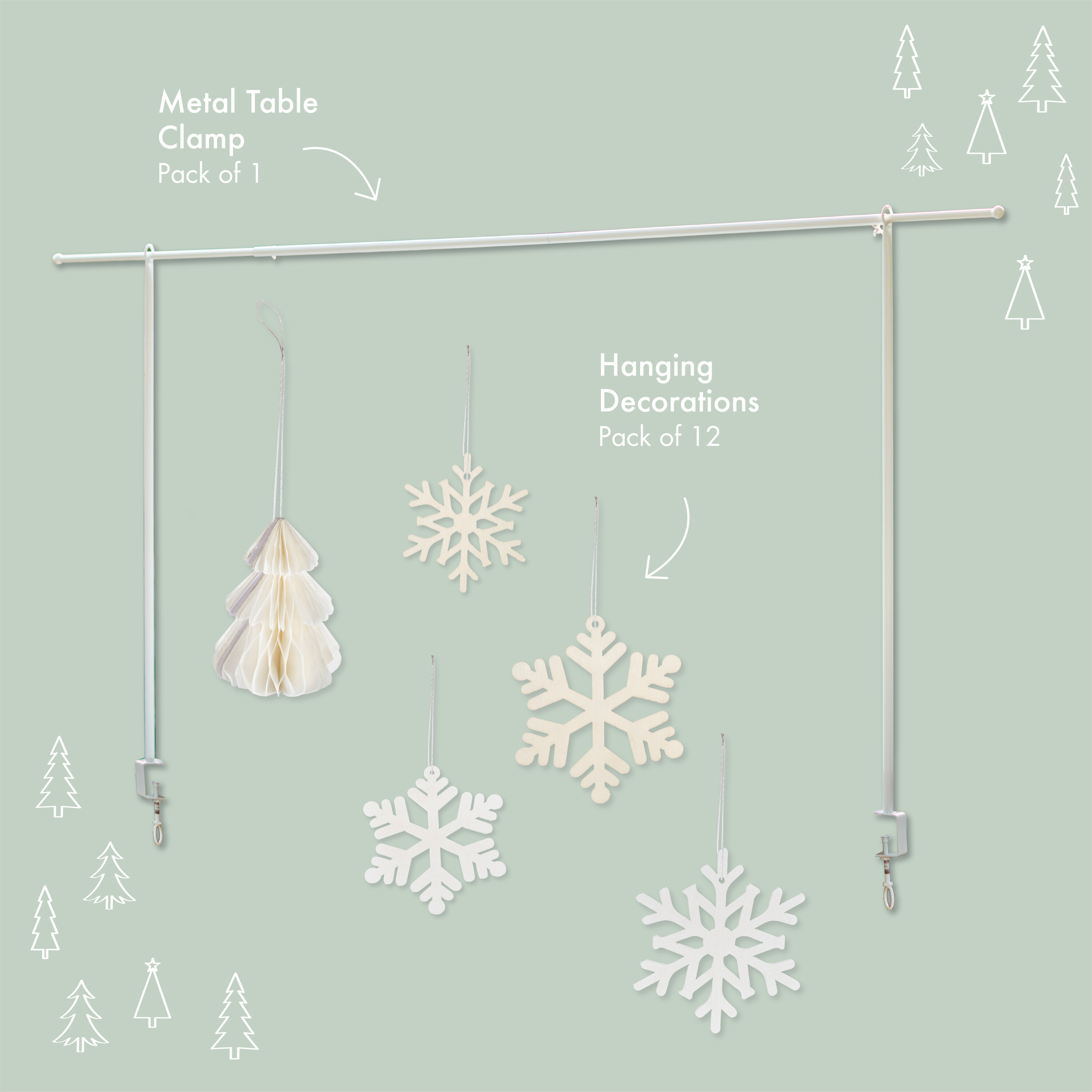 Nordic Christmas Table Setting Kit Ginger Ray