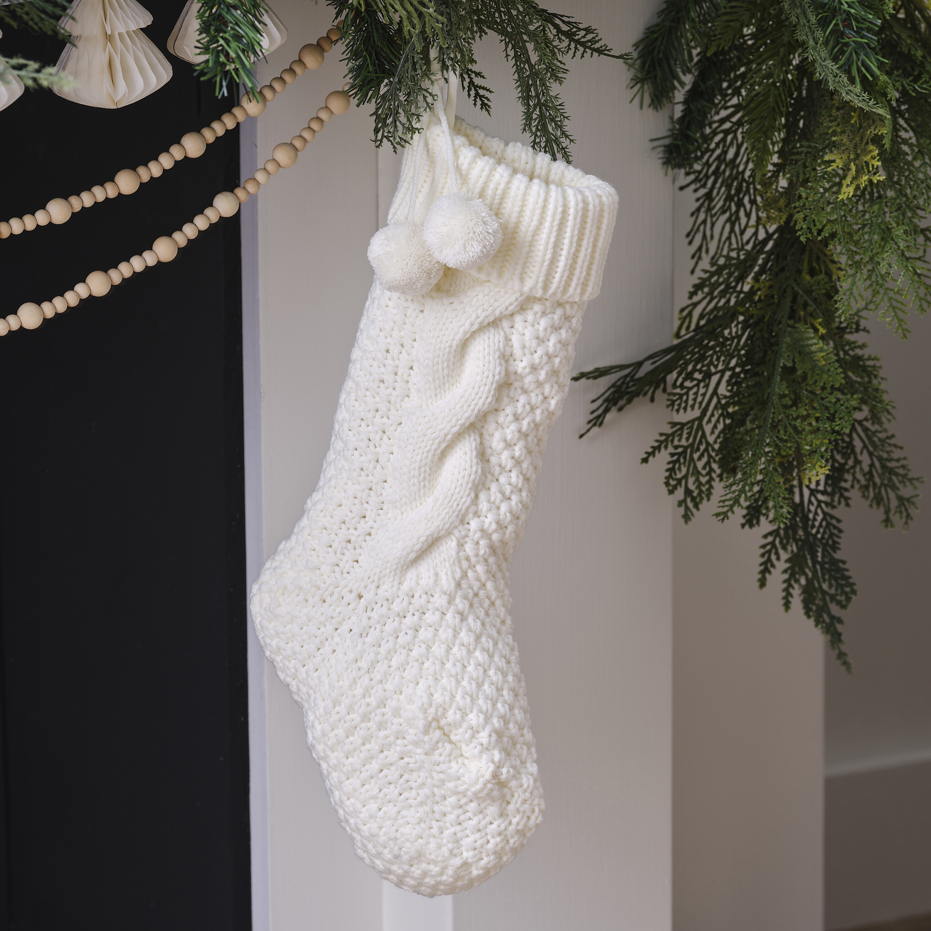 Cream christmas stocking clearance