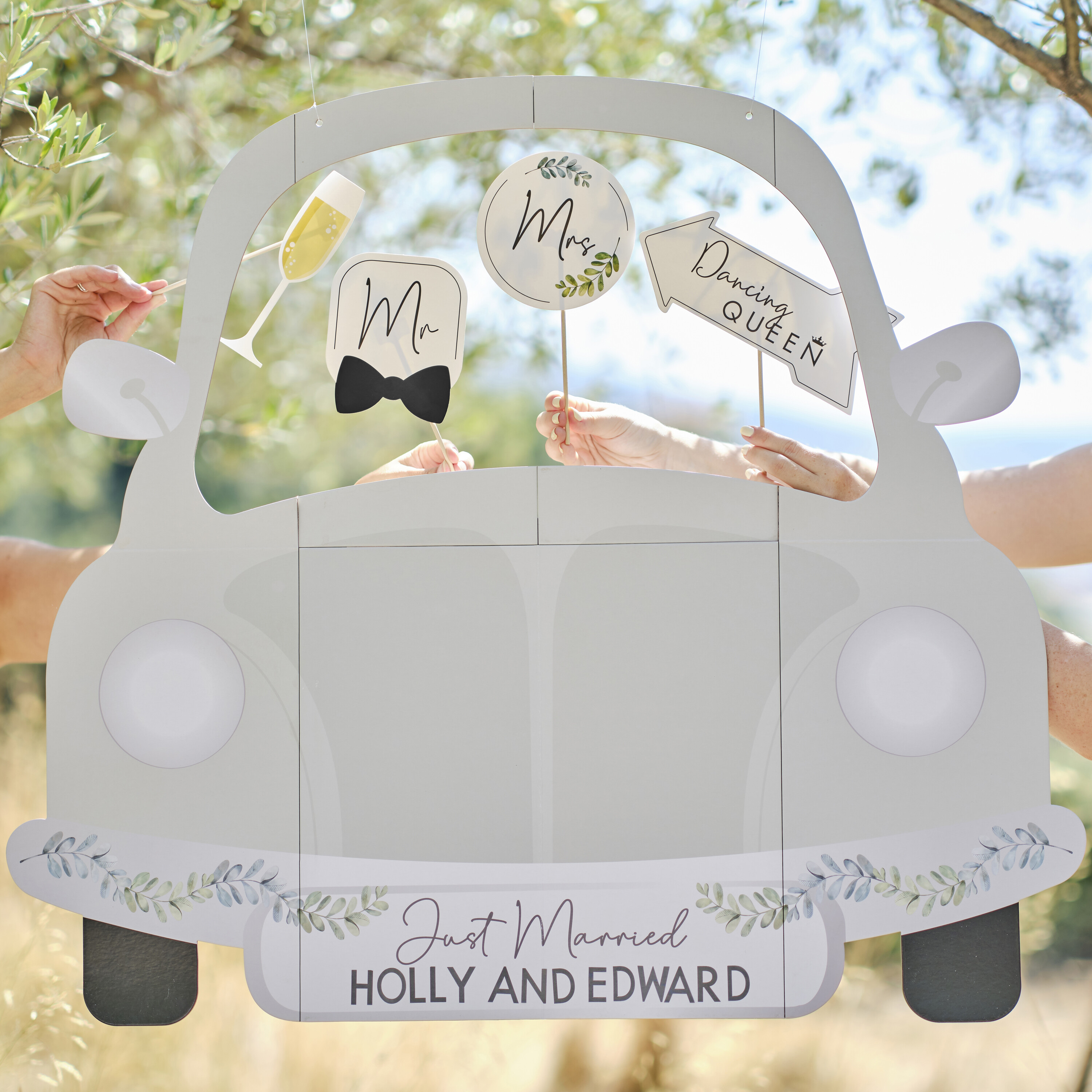 Customisable Wedding Car Photo Booth Frame Ginger Ray