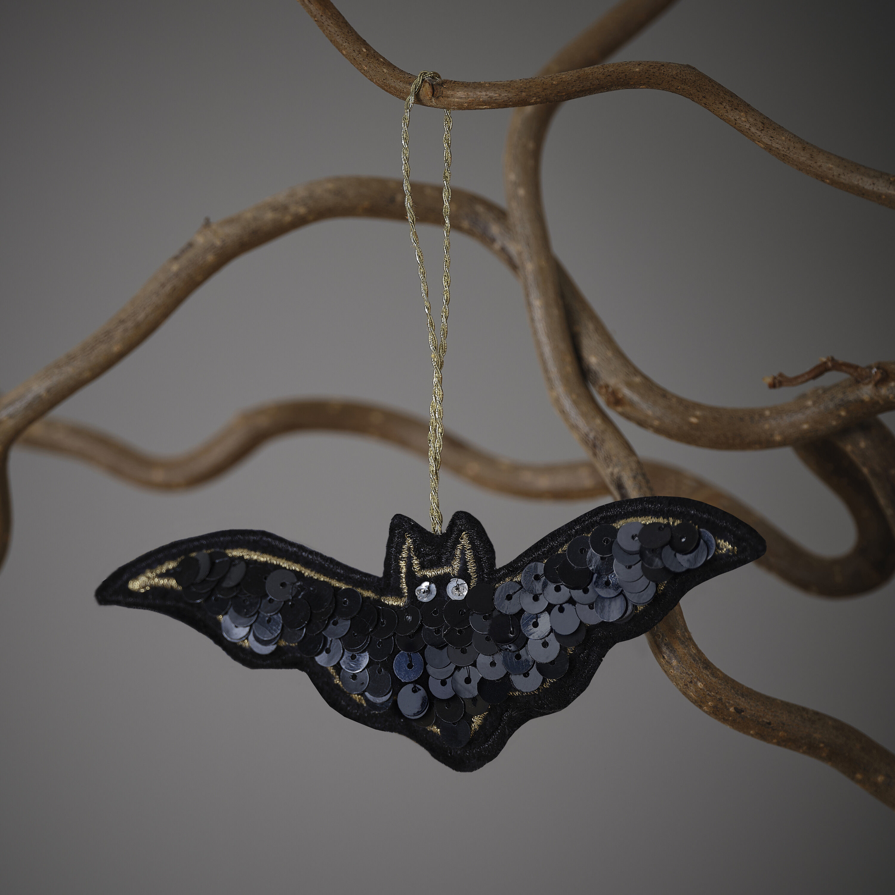 Black Bat Embroidered Halloween Tree Decoration | Ginger Ray