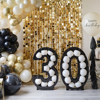 Golden Wall Birthday Decor - Party Dost