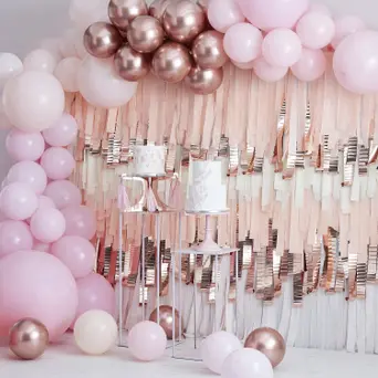 Pink silver and gold party decorations clearance