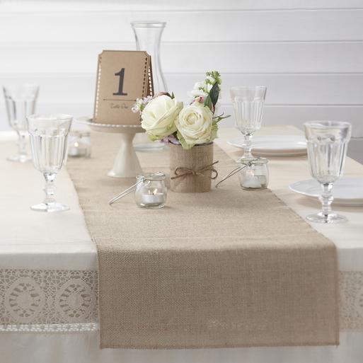 Hessian sales table runner