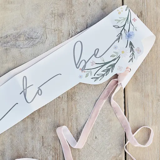 Bride to be floral sash top