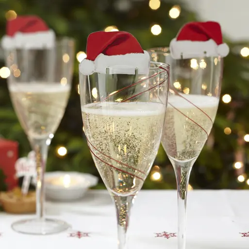 Decorated shop christmas glasses