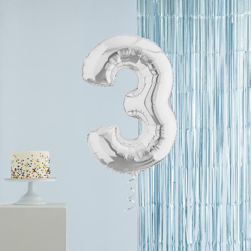 Number 3 shop helium balloon