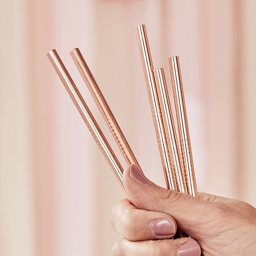 Gold straws on sale