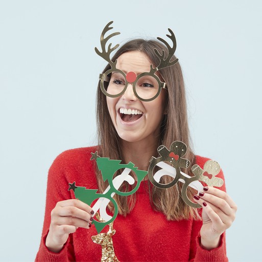 Novelty glasses christmas deals