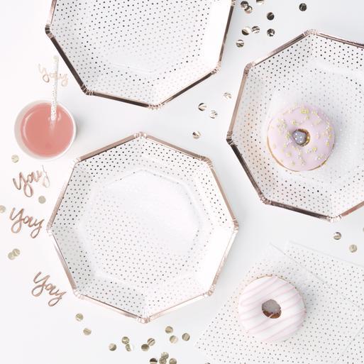 Rose gold plates deals