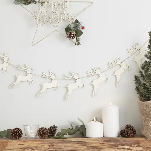Wooden christmas bunting Clearance