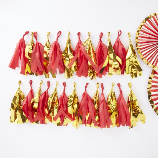 Gold store tassels decorations