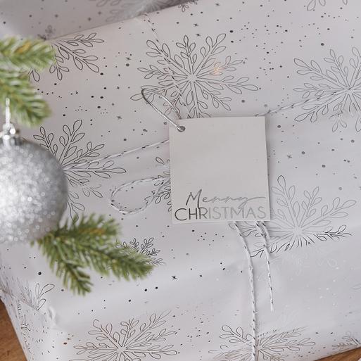 Silver and white christmas paper Clearance