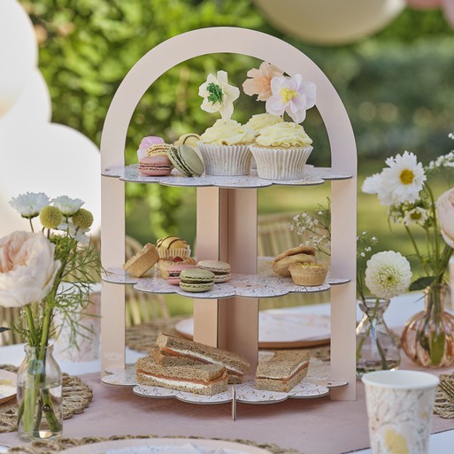 Flower cake stand outlet