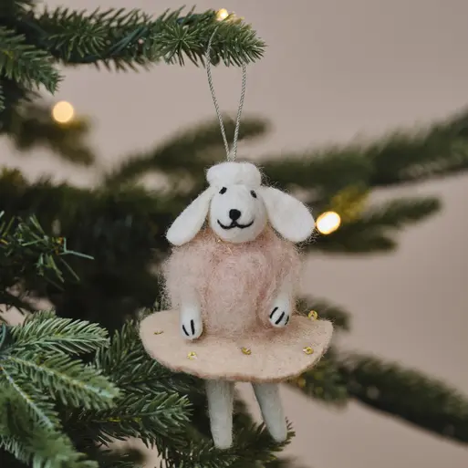 Poodle christmas ornaments top