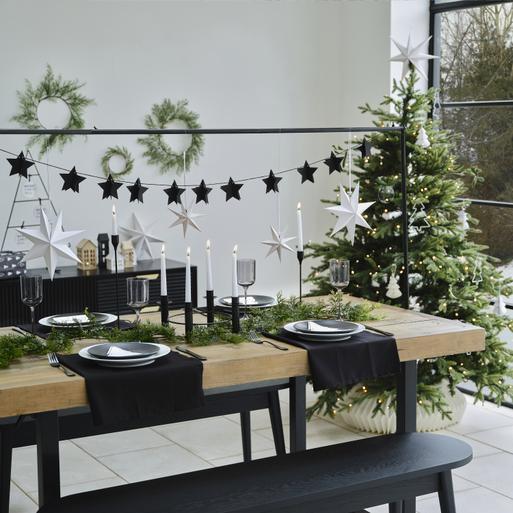 Black christmas table decorations clearance