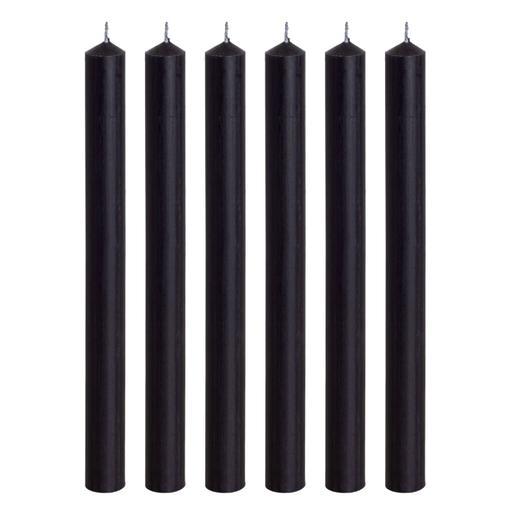 Black Straight Dinner Candles Ginger Ray