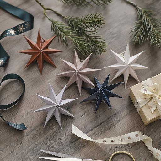 Cardboard star christmas decorations clearance