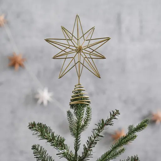 Gold Christmas Tree Star Topper Ginger Ray