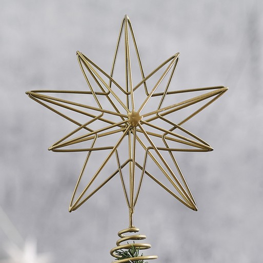 Gold christmas 2025 tree star topper