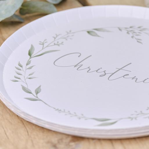 Christening paper outlet plates