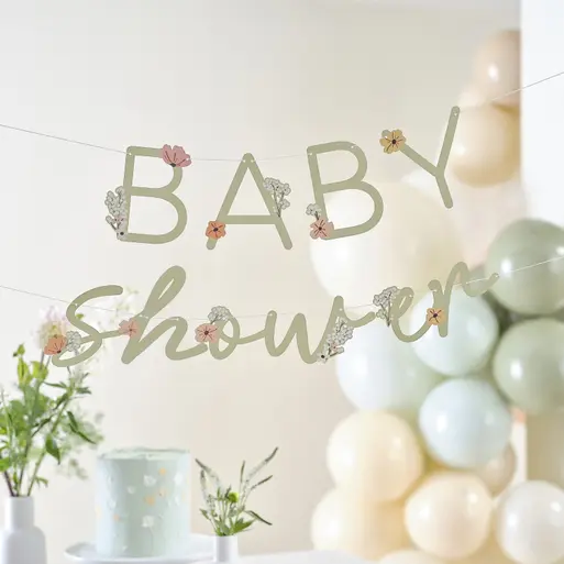 Floral Baby Shower Bunting Ginger Ray