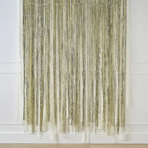 Gold Foil Curtain Backdrop with Cream Paper Streamers Ginger Ray