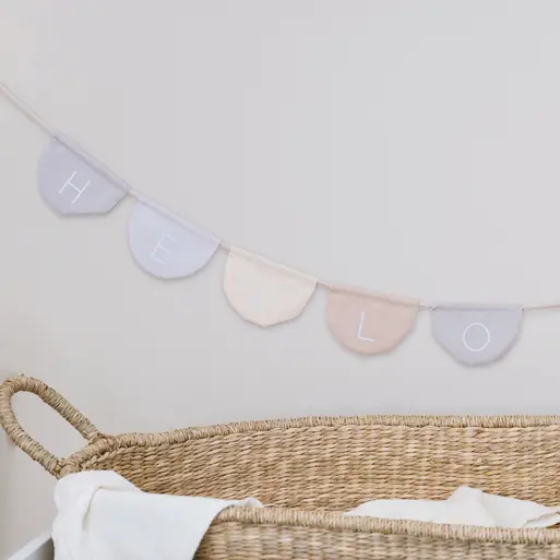 Hello Baby Fabric Baby Bunting Ginger Ray