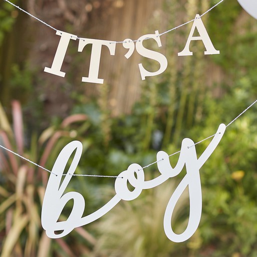 It s a Boy Baby Shower Bunting Ginger Ray