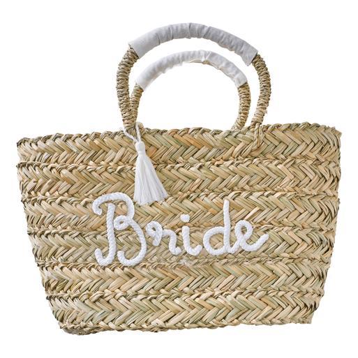 Woven Rattan Bride Bag with Tassels Ginger Ray
